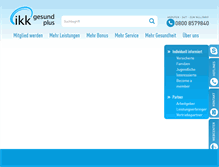 Tablet Screenshot of ikk-gesundplus.de